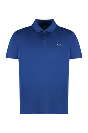 Cotton-piqué polo shirt-0